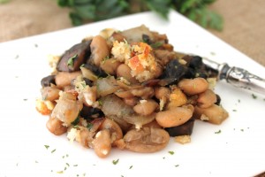 mushroom and onion cassoulet