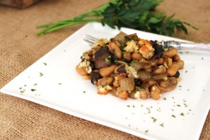 mushroom and onion cassoulet