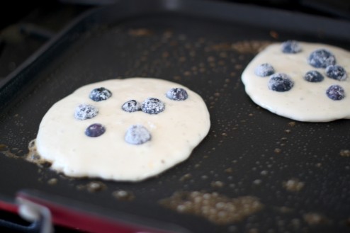 Easy Blueberry Lime Pancakes with Orange Bourbon Maple Butter