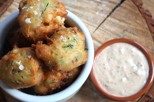Corn Fritters with Piment D’Espelette Remoulade