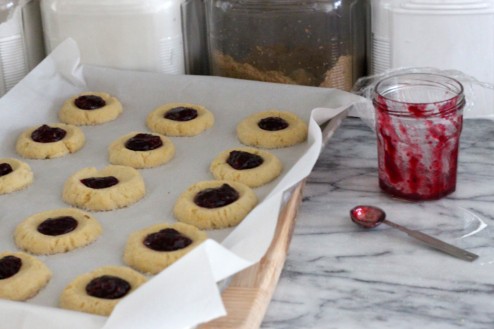 berry jam thumbprint cookies